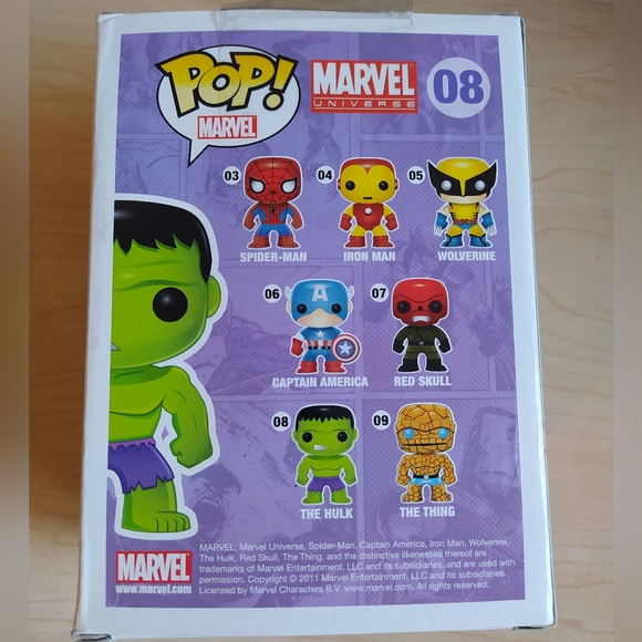 Funko Pop Marvel The Hulk Vinyl Bobble-head 08 - Picture 3 of 6